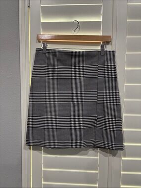 Rachel Zoe Black & White Glen Plaid Mini Skirt